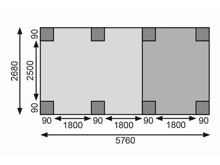 Karibu Einzelcarport ECO 2 Variante B kdi