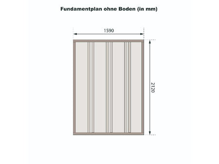 Karibu Fahrradgarage 3, terragrau 19 mm