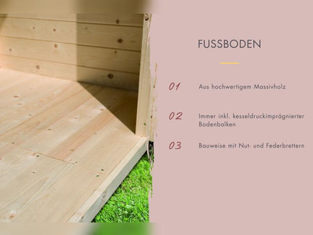 Karibu Fasshaus 2 asymmetrisch, ohne Saunaofen