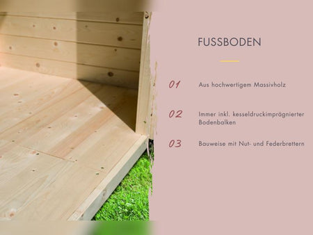 Karibu Fasssauna Quadro 1 ohne Ofen - 38 mm