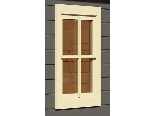 Karibu Fenster für 28 mm Wandstärke | weiß | Dreh- / Kippfenster - zum Selbsteinbau