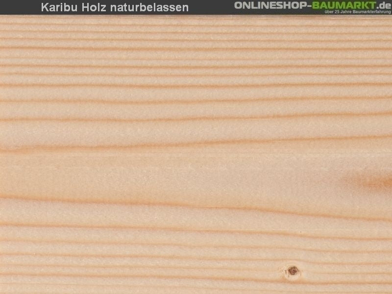 Karibu Fenster natur für 40 mm Sauna Klarglas Iso-Glas