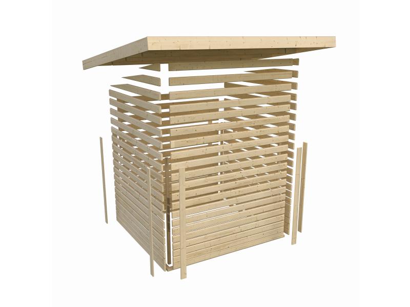 Karibu Gartenhaus Askola 2 mit Anbaudach 2,25 Meter