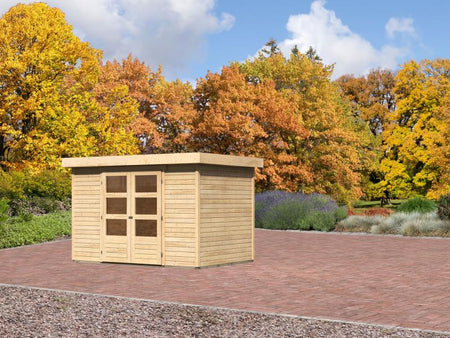 Karibu Gartenhaus Askola 4 natur 19 mm