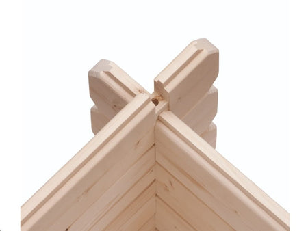 Karibu Gartenhaus Bastrup 4 mit Anbaudach 2 Meter, Rück- und Seitenwand