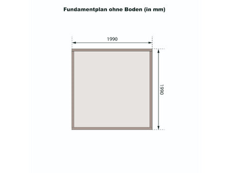 Karibu Gartenhaus Kandern 1 natur 28 mm