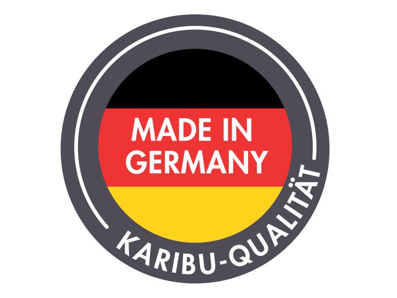 Karibu Gartenhaus Kandern 1 natur mit Anbaudach 2,35 m
