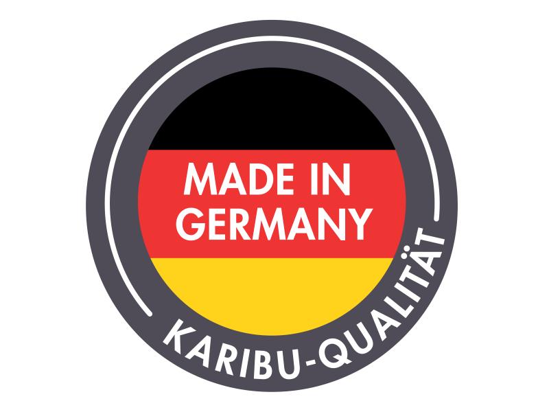 Karibu Gartenhaus Kandern 2 mit Anbaudach 2,35 m, terragrau