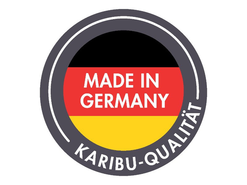 Karibu Gartenhaus Kerko 3 natur mit Anbaudach 2,80 m inkl. Rückwand