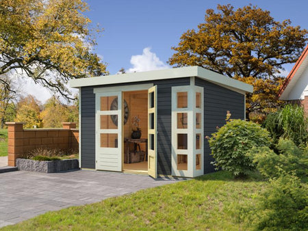 Karibu Gartenhaus Kerko 6 in terragrau 19 mm
