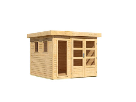 Karibu Gartenhaus Lahar 3,5, natur , 19 mm
