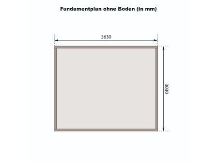 Karibu Gartenhaus Radeburg 2 terragrau mit Anbaudach 3,3 m und Rückwand