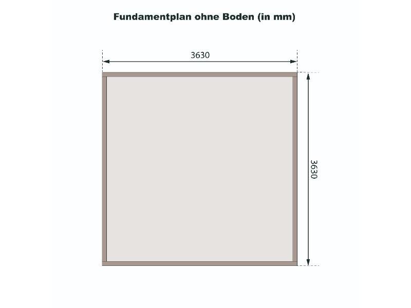 Karibu Gartenhaus Radeburg 3 terragrau 38 mm