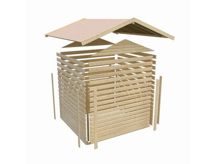 Karibu Gartenhaus Ravenna 2, terragrau