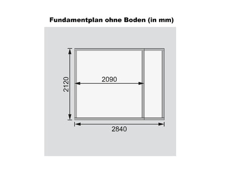 Karibu Gartenhaus Retola 2 inkl. Anbauschrank