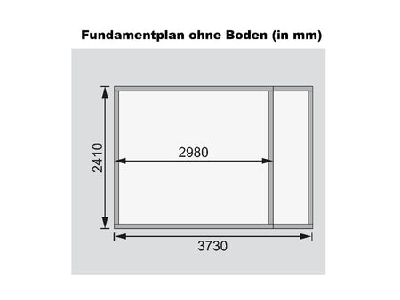Karibu Gartenhaus Retola 6 inkl. Anbauschrank