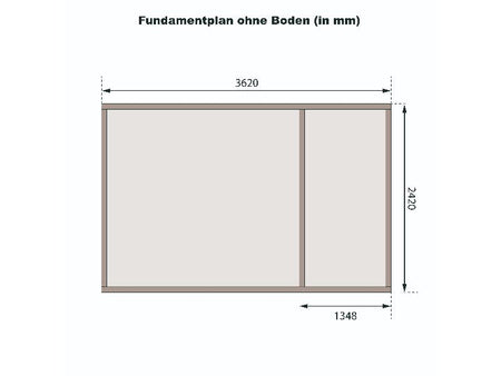 Karibu Gartenhaus Schönbuch 1,  38 mm 2-Raum-Haus - terragrau