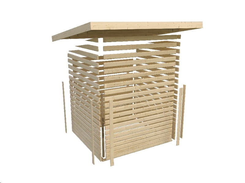 Karibu Gartenhaus Schönbuch 2 in terragrau 38 mm 2-Raum-Haus
