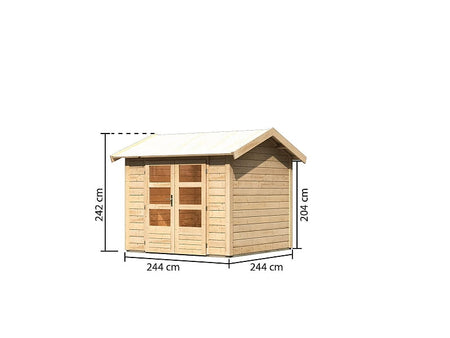 Karibu Gartenhaus Theres 3 natur 28 mm