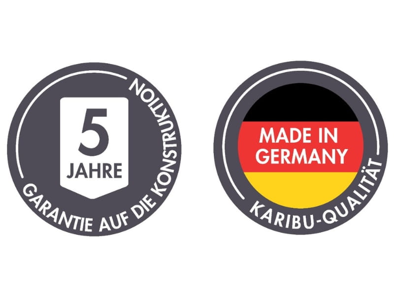 Karibu Gartenhaus Theres 7 natur- 1 Dachbausbauelement
