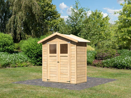Karibu Gerätehaus Dahme natur 14 mm