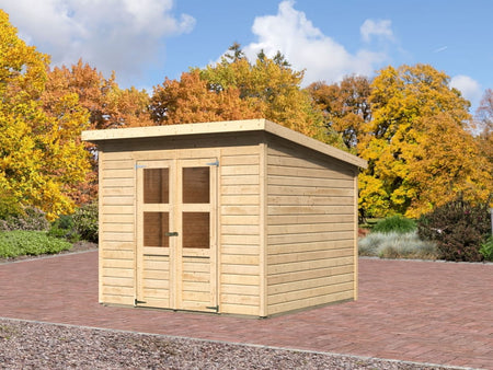 Karibu Gerätehaus Merseburg 6 natur 14 mm