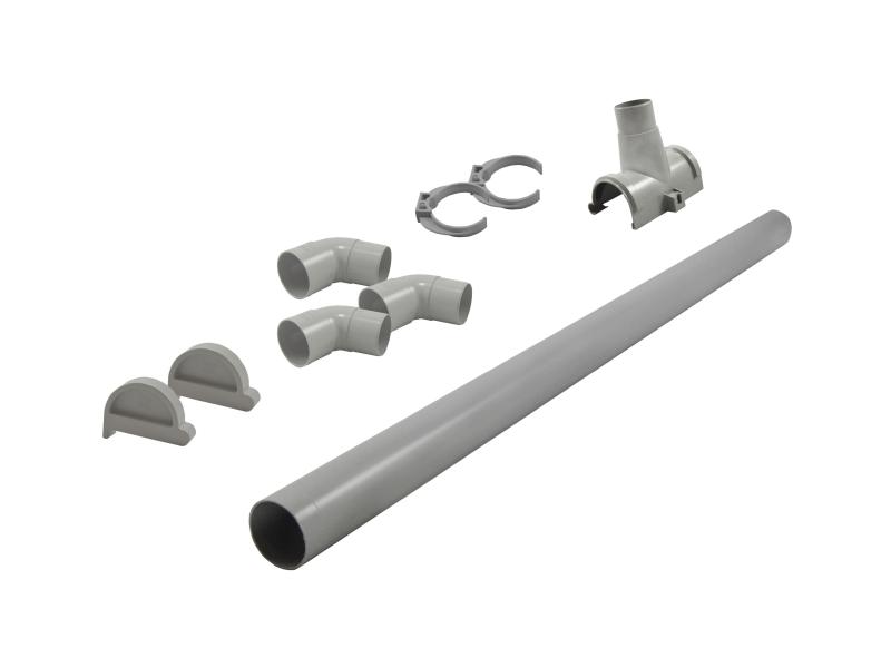 Karibu graue PVC-Dachrinne für Flachdach bis 265 cm Set J