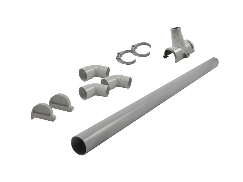 Karibu graue PVC-Dachrinne für Flachdach bis 490 cm Set M