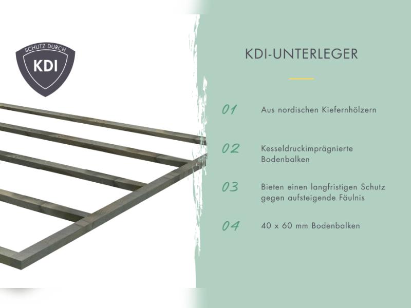 Karibu Hybrid Gartenhaus Jupiter 2 B terragrau/graualuminium