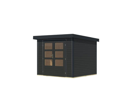 Karibu Hybrid Gartenhaus Jupiter 3 C anthrazit/anthrazit