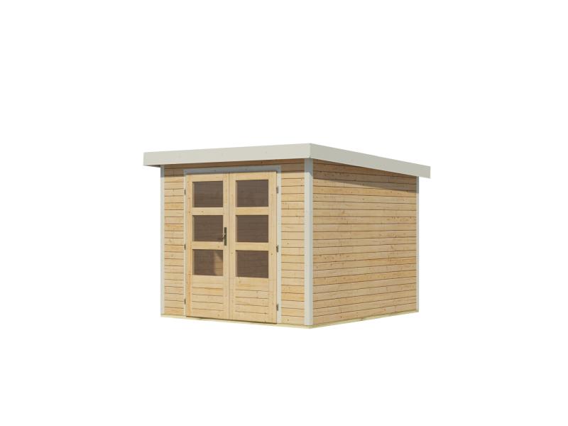 Karibu Hybrid Gartenhaus Jupiter 3,5 A naturbelassen/weiß