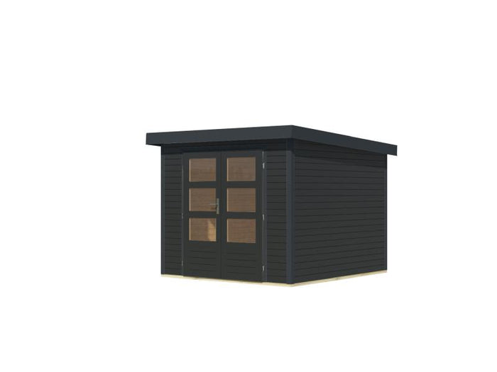 Karibu Hybrid Gartenhaus Jupiter 3,5 C anthrazit/anthrazit