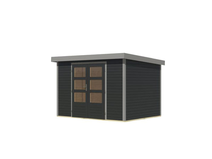 Karibu Hybrid Gartenhaus Jupiter 4 C anthrazit/graualuminium