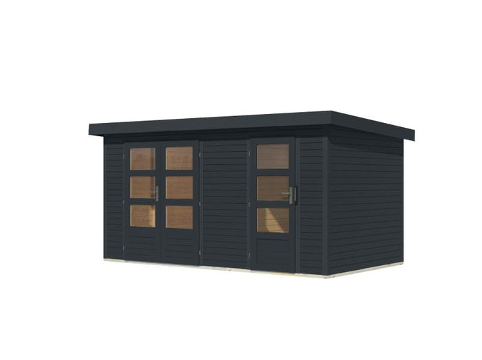 Karibu Hybrid Gartenhaus Merkur 1 C anthrazit/anthrazit