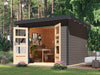 Karibu Hybrid Gartenhaus Pluto 6 B, terragrau/anthrazit, 28 mm