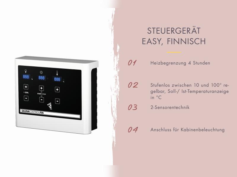 Karibu Hybrid Saunahaus Ares 1, anthrazit/staubgrau -inkl. 9 kW Ofen ext. Steuerung-