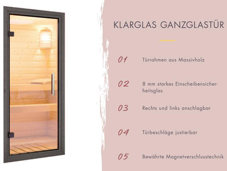 Karibu Hybrid Saunahaus Ares 3,anthrazit/anthrazit -ohne Ofen-