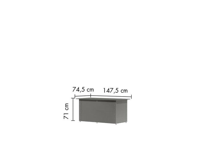 Karibu Metallbox Himalia 1, graualuminium