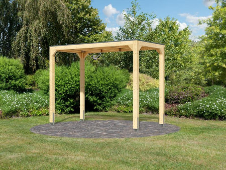 Karibu Pavillon Cubus halb, natur