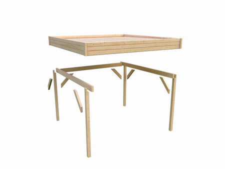 Karibu Pavillon Cubus halb, natur