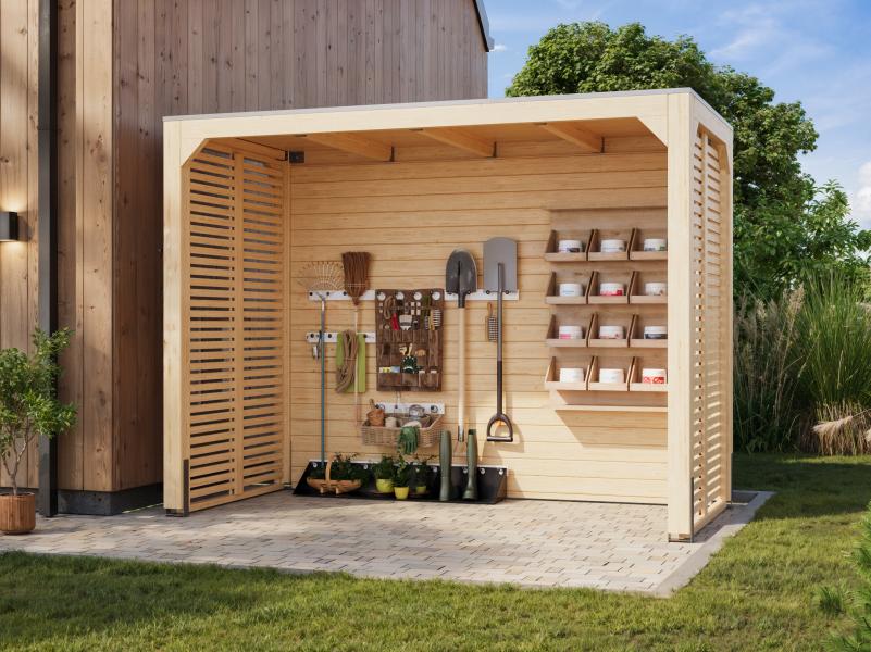 Karibu Pavillon Cubus halb, natur