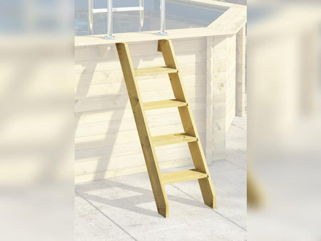 Karibu Pool Modell 2 Variante D, mit Terrasse im Set inkl. Filteranlage und Skimmer