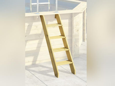 Karibu Rechteck Pool Größe 2 im Set inkl. Filterpaket, Terrasse 3,5 m und Seitenterrasse