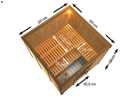Karibu Sauna Arvika 68 mm