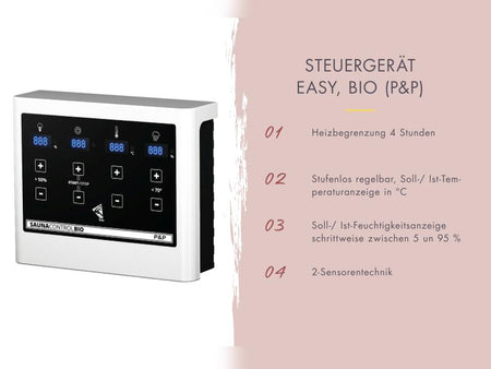 Karibu Sauna Irava 2 inkl. 3,6 kW Bioofen ext. Steuerung