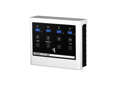 Karibu Sauna Larin inkl. 9 kW Bioofen externe Steuerung, mit moderner Saunatür - ohne Dachkranz -