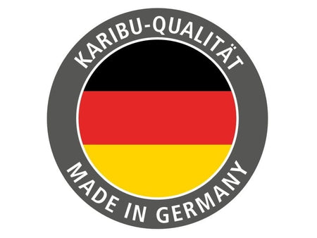 Karibu Sauna Larin inkl. 9 kW Ofen externe Steuerung, mit moderner Saunatür - mit Dachkranz -