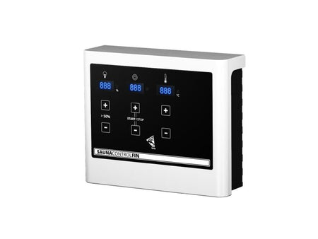 Karibu Sauna Larin inkl. 9 kW Ofen mit externer Steuerung, ohne Dachkranz, mit energiesparender Saun
