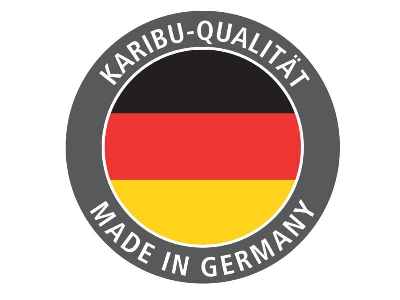 Karibu Sauna Malin inkl. 9-kW-Bioofen mit externer Steuerung, ohne Dachkranz, mit moderner Saunatür