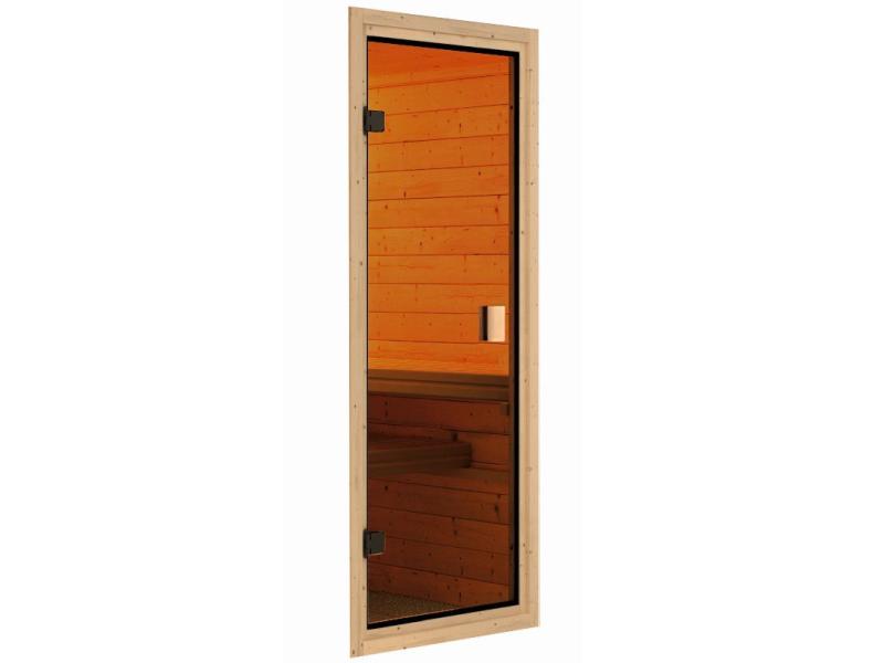 Karibu Sauna Tromsö 68 mm inkl. 9 kW Ofen ext. Steuerung